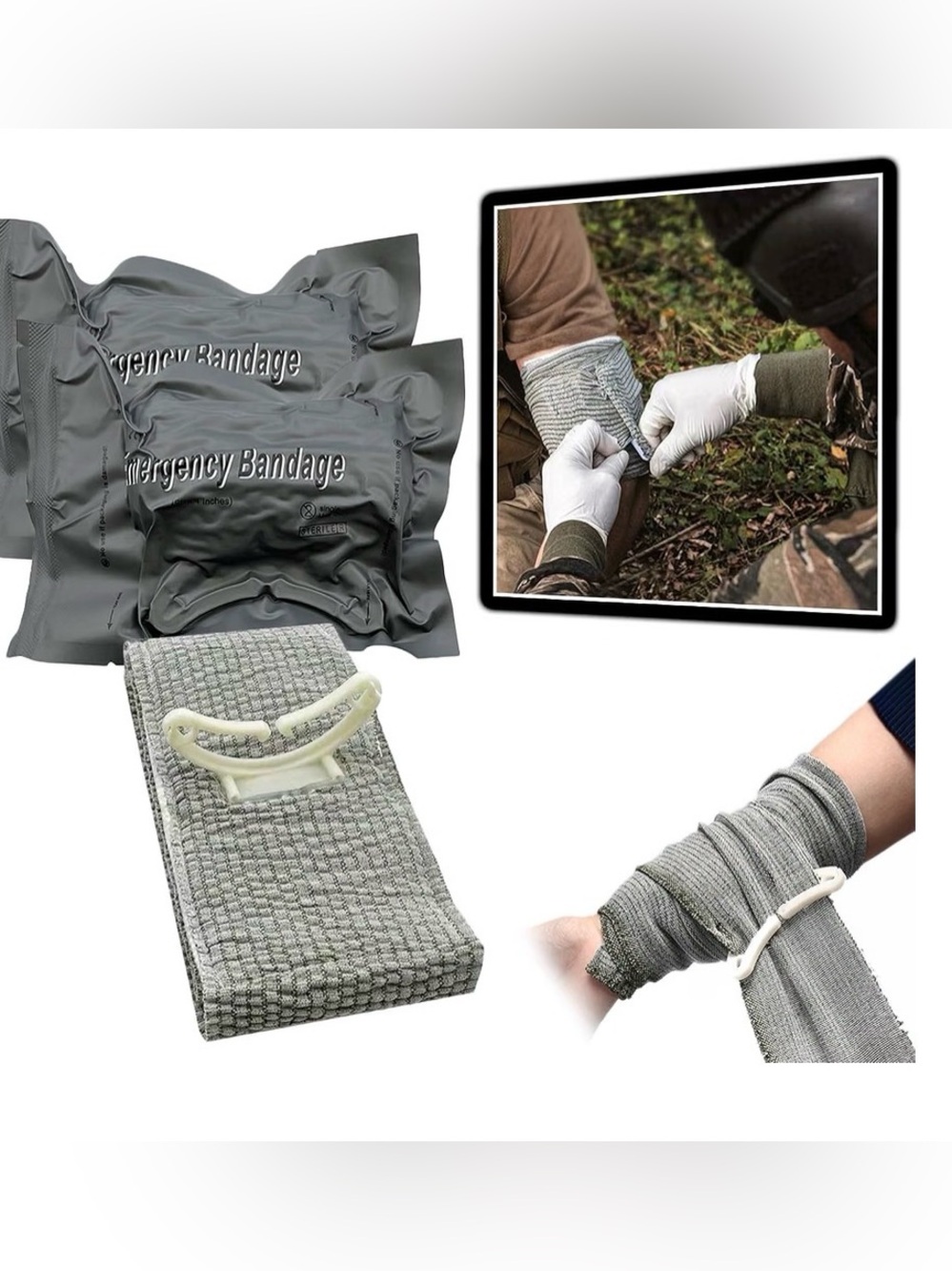 Emergency Field Compression Bandage - Grey